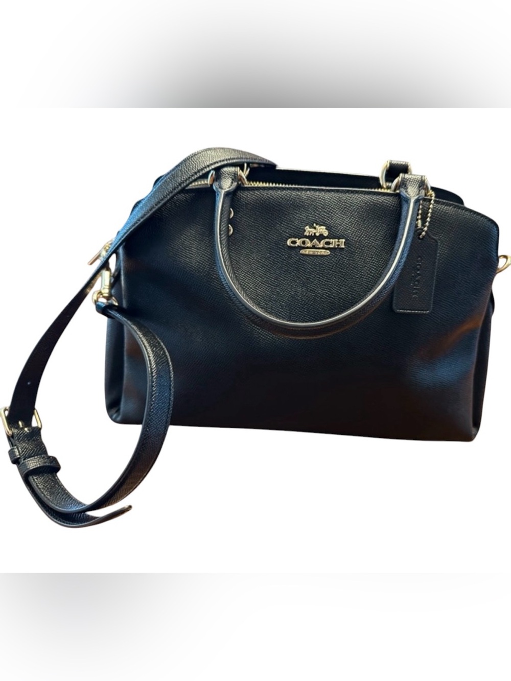 COACH Lillie Women's Carryall Satchel CLEAN Black 91493 Double Handle Crossbody